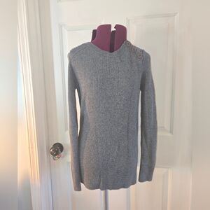Banana Republic Merino Wool Blend Ribbed Crew Neck Long Sleeve Sweater